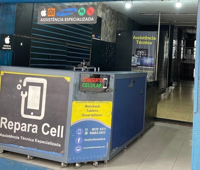 Fachada da loja Repara Cell BH no Centro de Belo Horizonte
