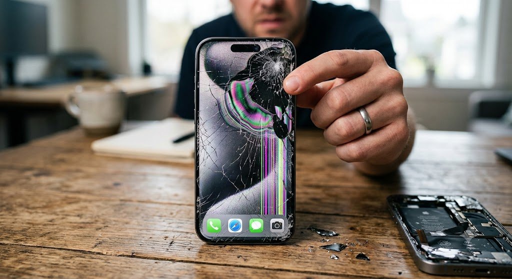 Tela trincada no iPhone: por que você deve consertar antes que o problema piore